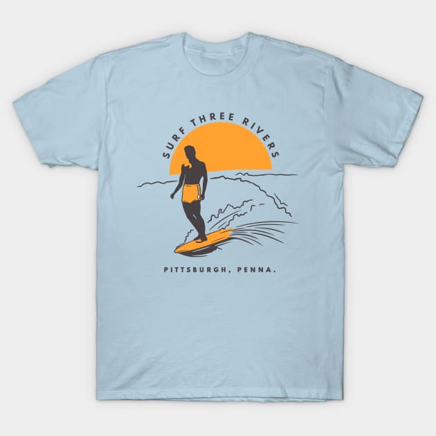 SURF 3 RIVERS T-Shirt by OldSkoolDesign